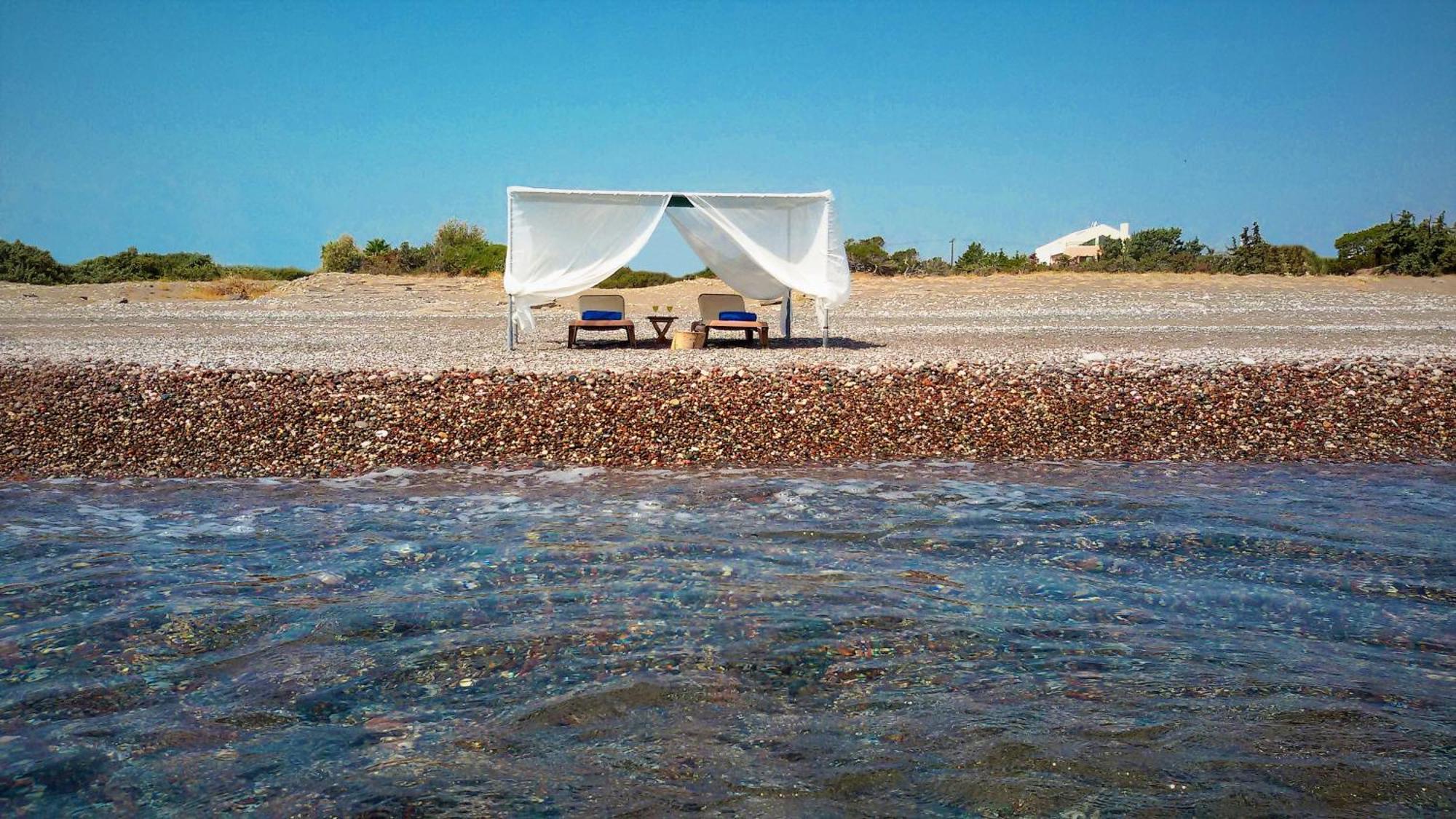 Beachfront Villa Rhodes Seashell Jenádi Kültér fotó